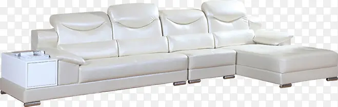 室内设计白色真皮沙发