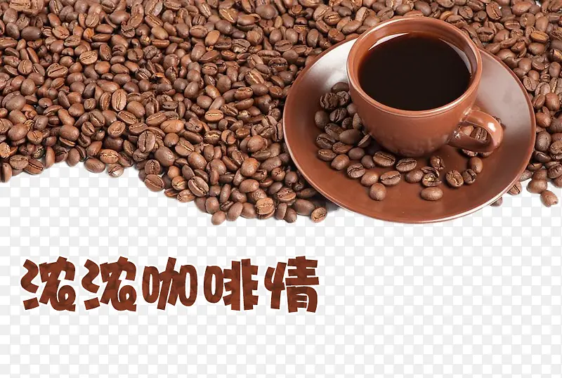 咖啡豆海报元素