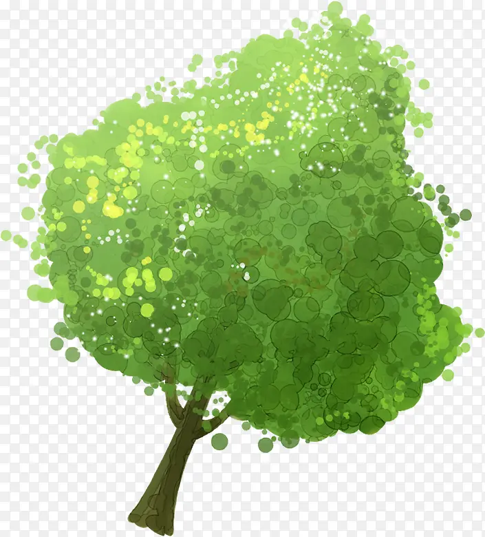 创意合成绿色的大树效果公园