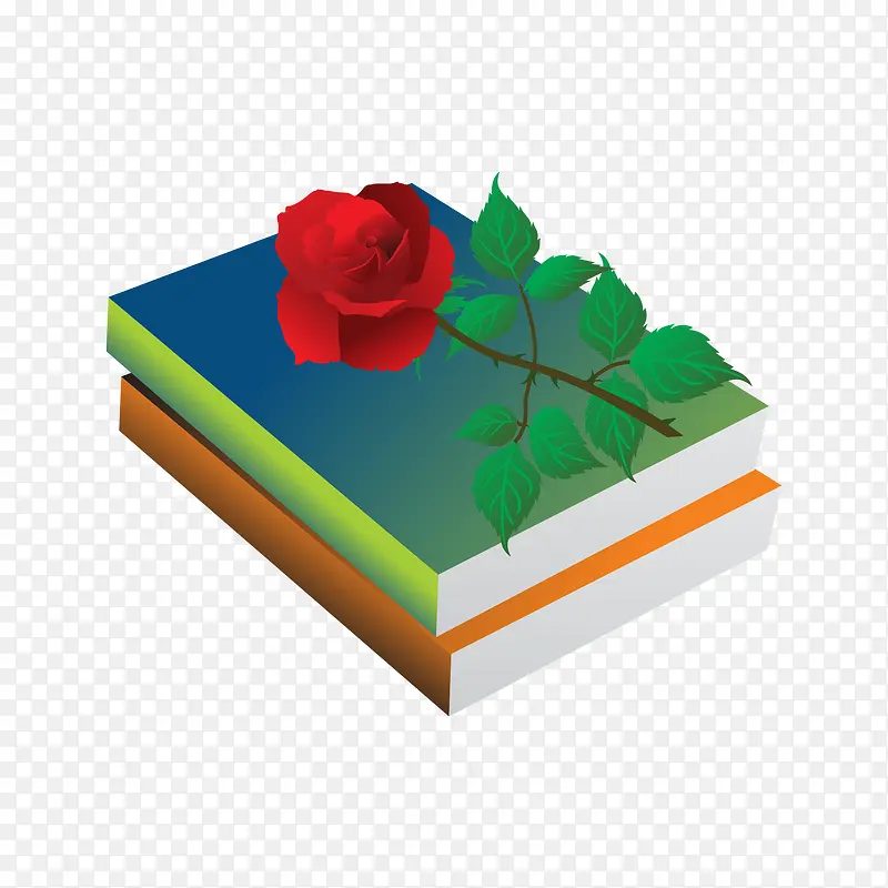 书上的玫瑰花