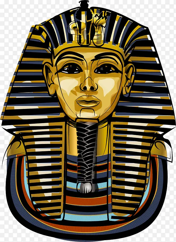 矢量手绘埃及法老
