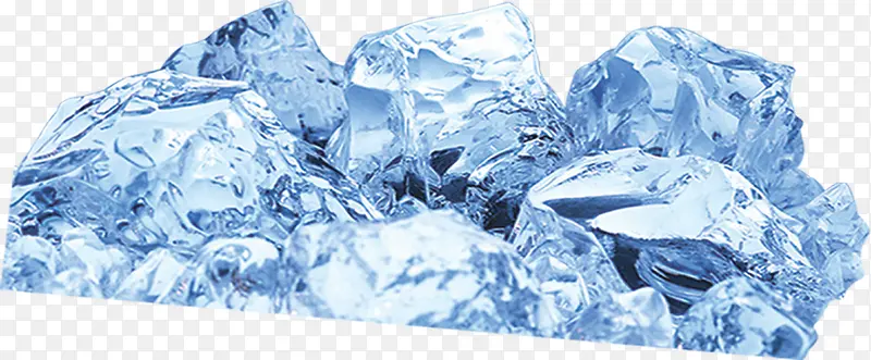 浅色透明水晶冰块素材