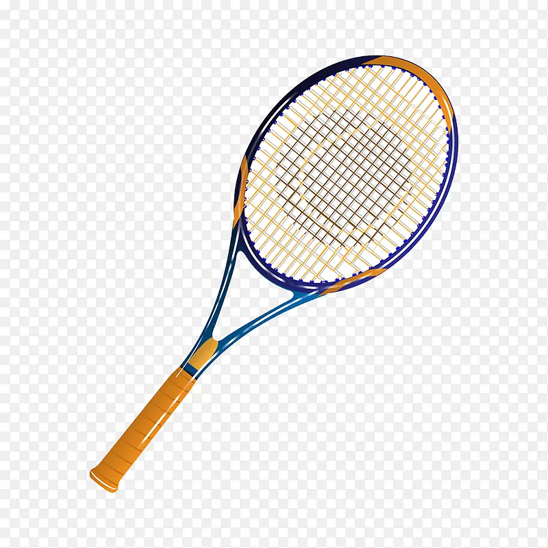 黄色网状运动网球拍