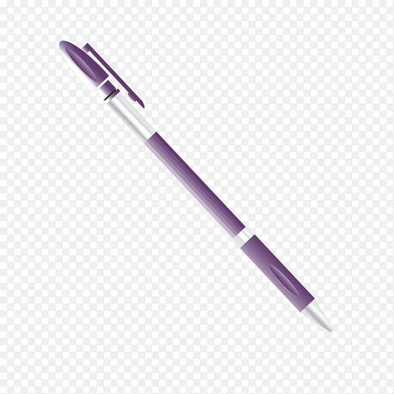 矢量质感紫色商务签字笔