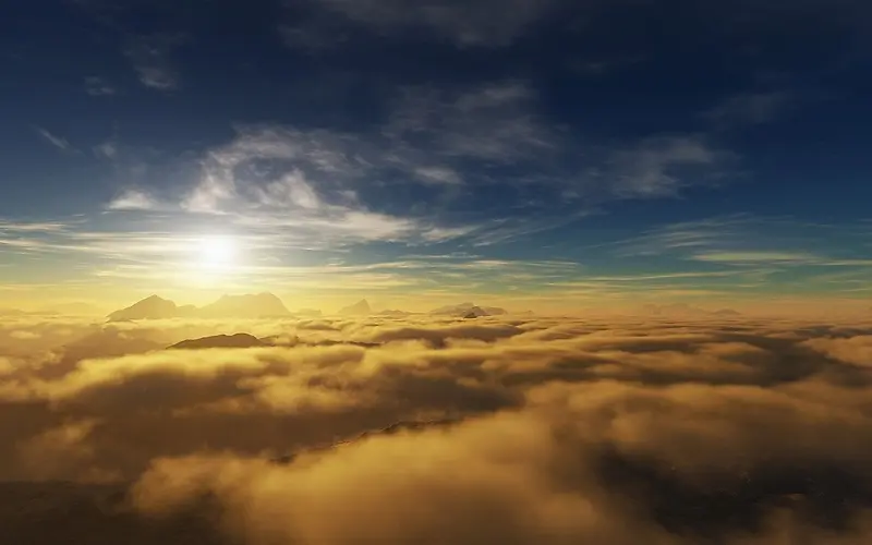 黄色云层天空海报背景