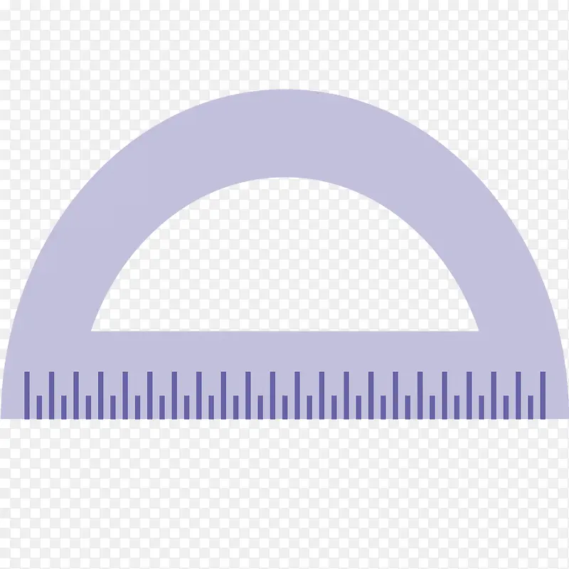 矢量半圆尺学习用品素材