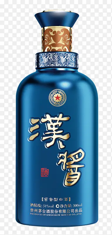 汉酱酒蓝瓶瓷瓶酒瓶