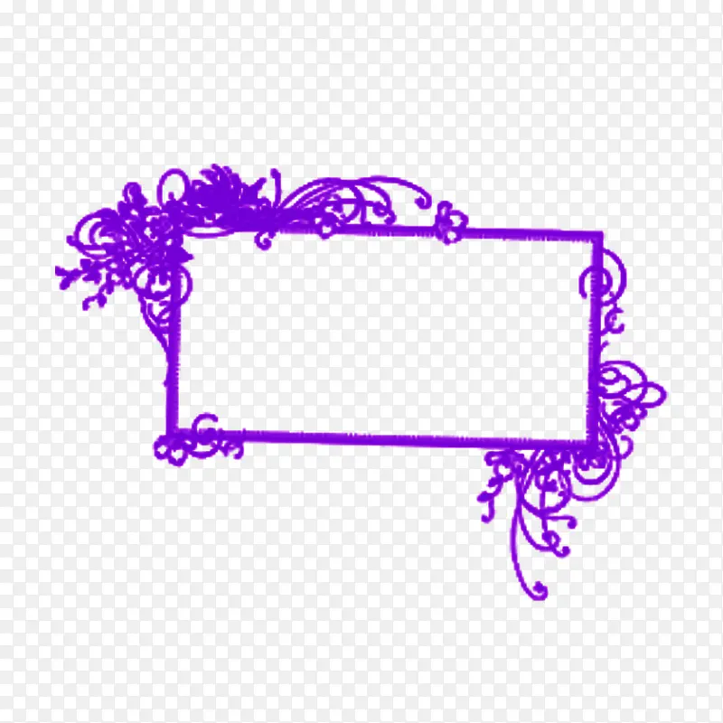 紫色框架粉笔