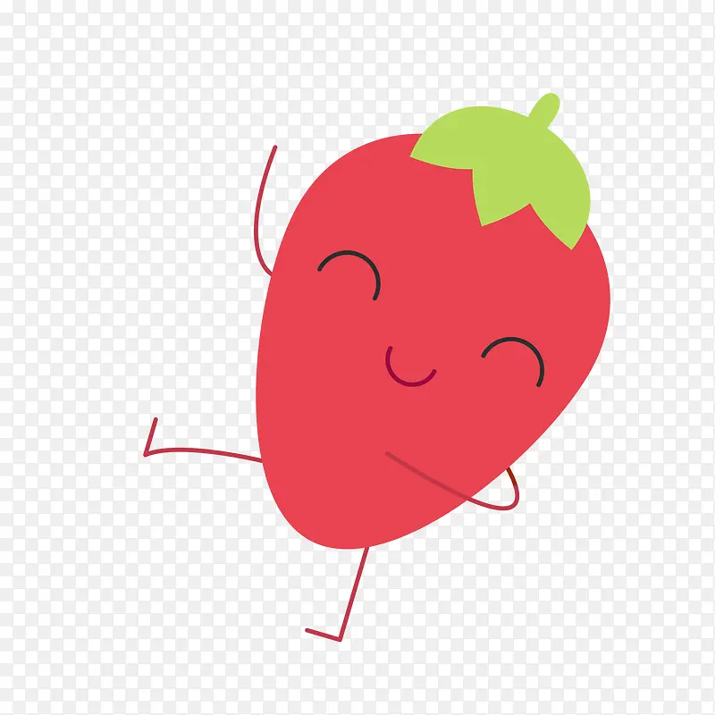 矢量可爱水果草莓
