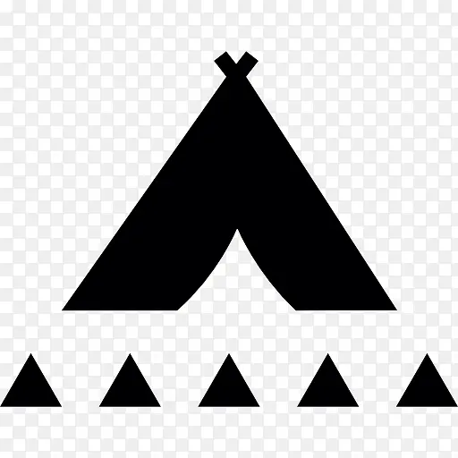 部落的帐篷小三角形图标
