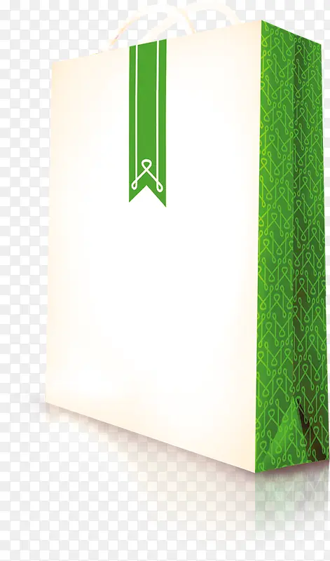 白色印绿色条纹纸袋
