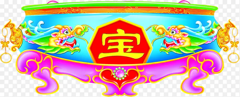 手绘中国风年画插图