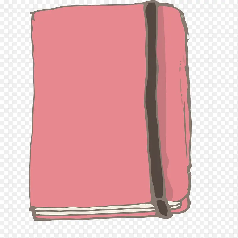 矢量粉色封皮笔记本素材