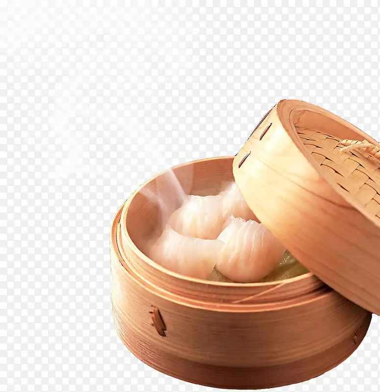 食物蒸笼水晶虾饺