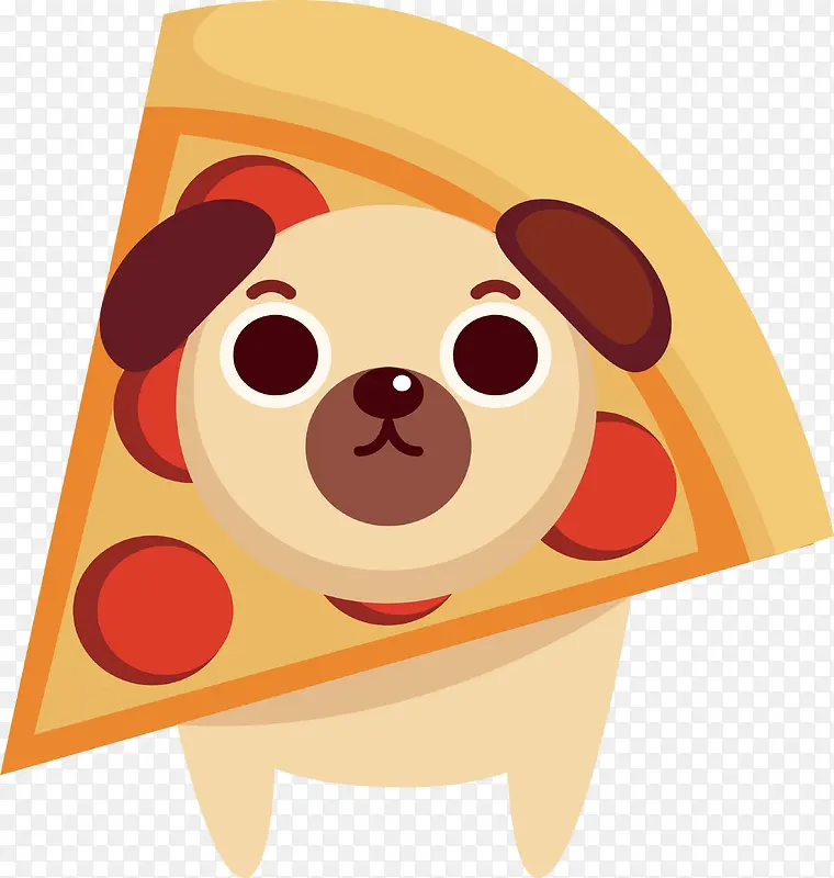 狗狗头像披萨饼