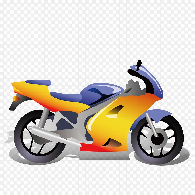 手绘摩托车