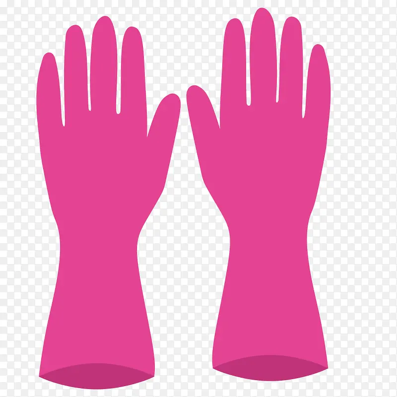 粉色橡胶手套