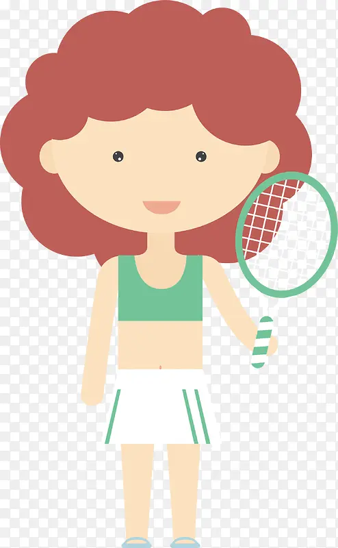 运动网球青年矢量图