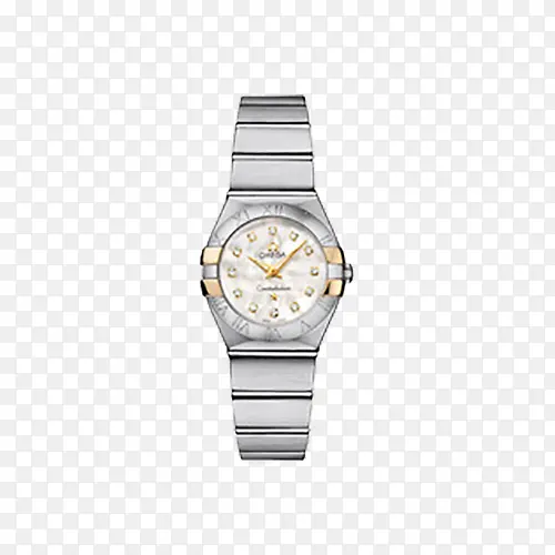 银色镶钻女表宝珀腕表手表