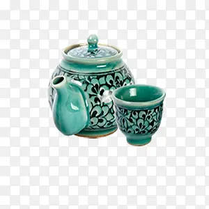 中国风陶瓷茶具装饰