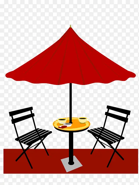 户外 矢量图 椅子 聚餐 太阳伞