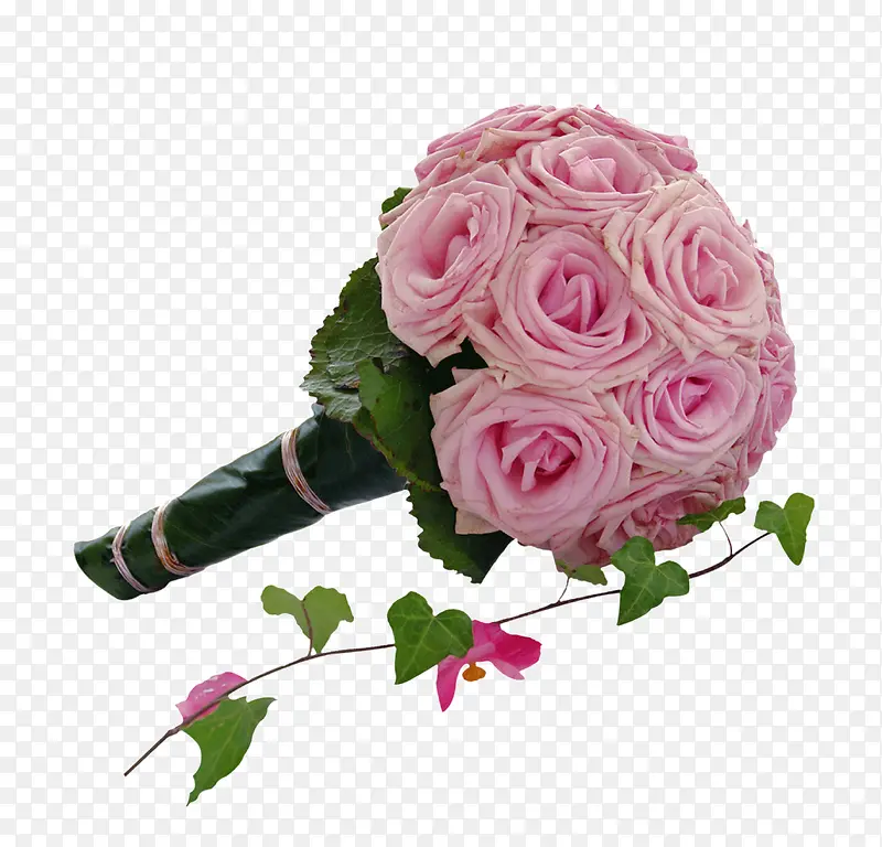 粉色玫瑰手捧花