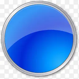 蓝色水晶风格按钮图标