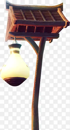 木头哨塔灯泡吊灯