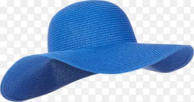 蓝色时尚草帽