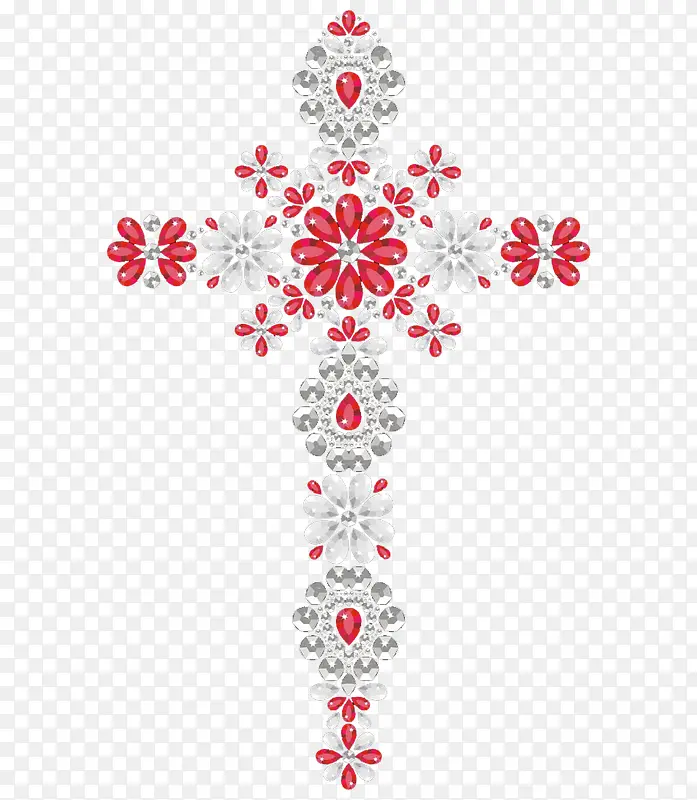 钻石花朵十字架图片
