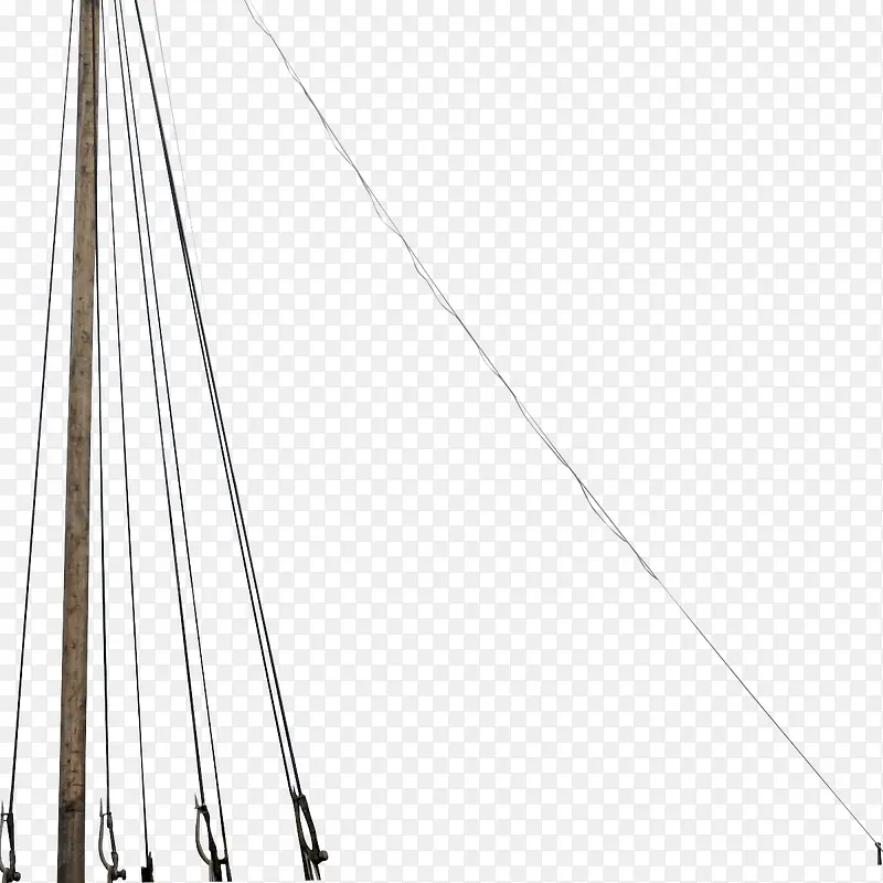 手绘船帆拉杆线造型