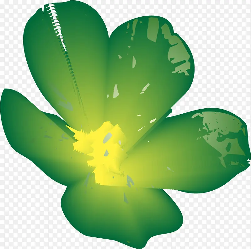 矢量绿色小花装饰图案