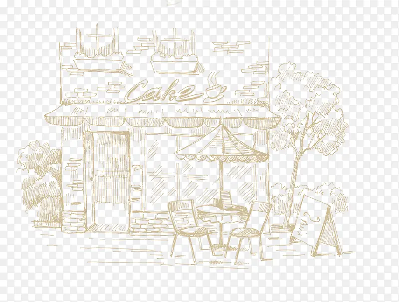 手绘咖啡店