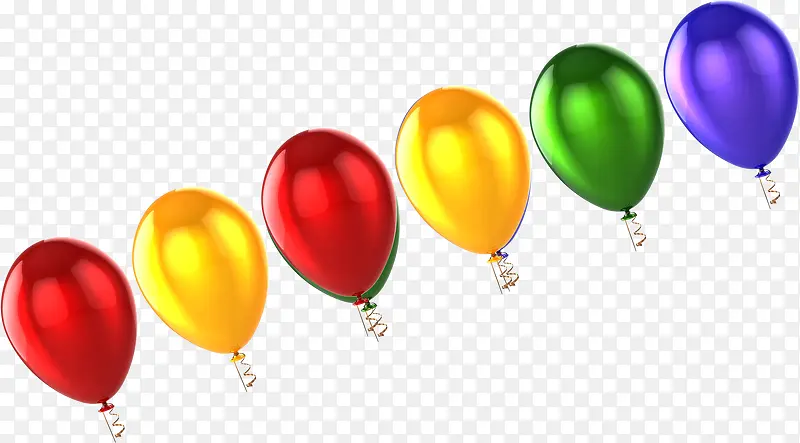 彩色气球一排气球