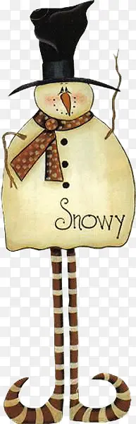 手绘文艺范雪人