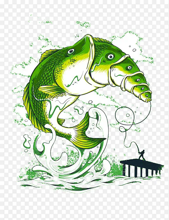 创意绿色的鱼
