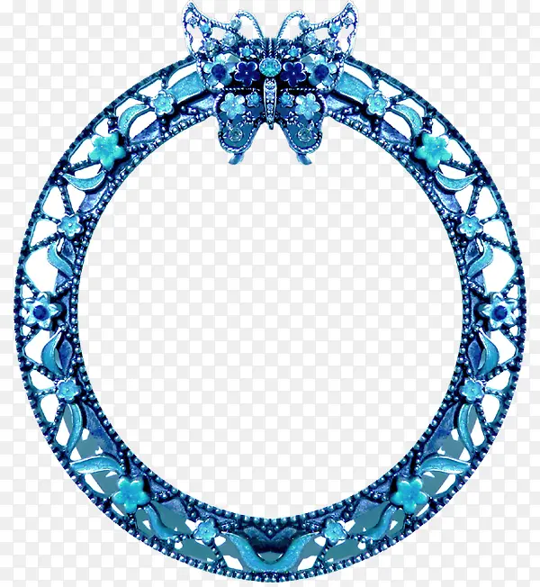 蓝色蝴蝶圆环
