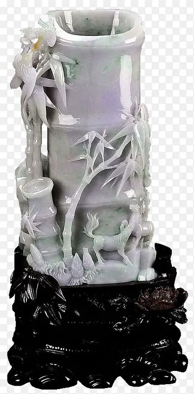 雕刻品竹筒艺术素材免抠图形