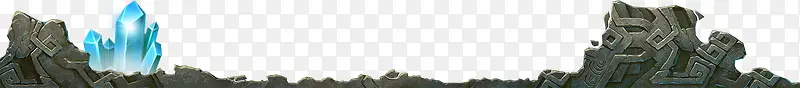 扁平风格假山造型钻石