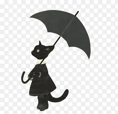 猫咪打伞
