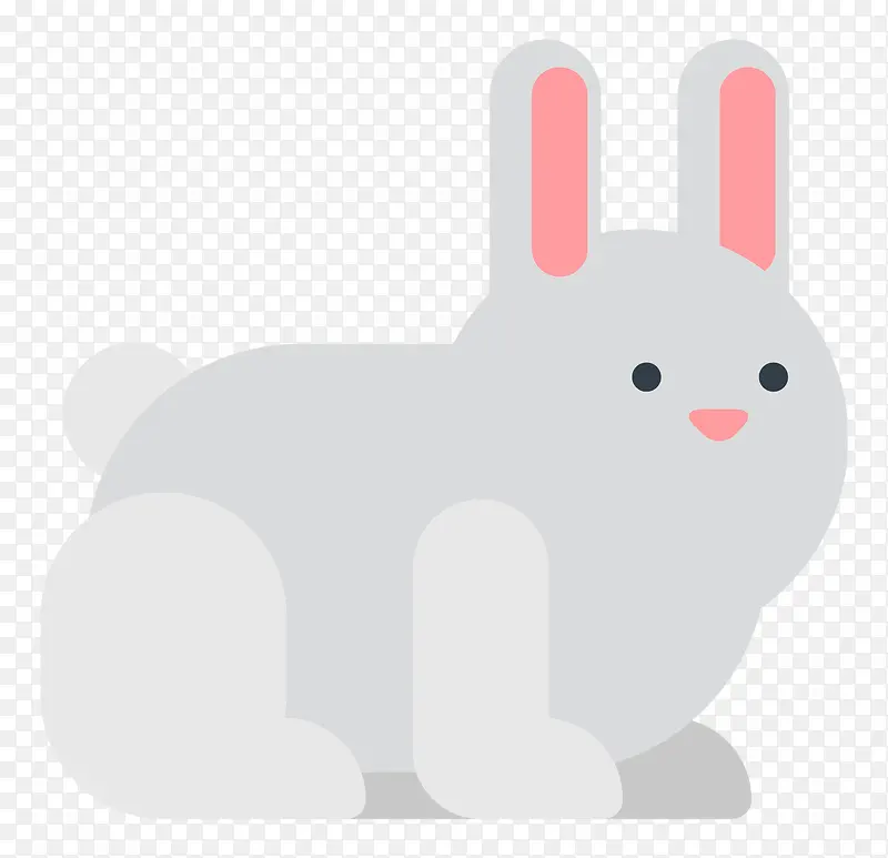 扁平化兔子图标