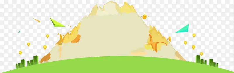 城市山峰banner背景