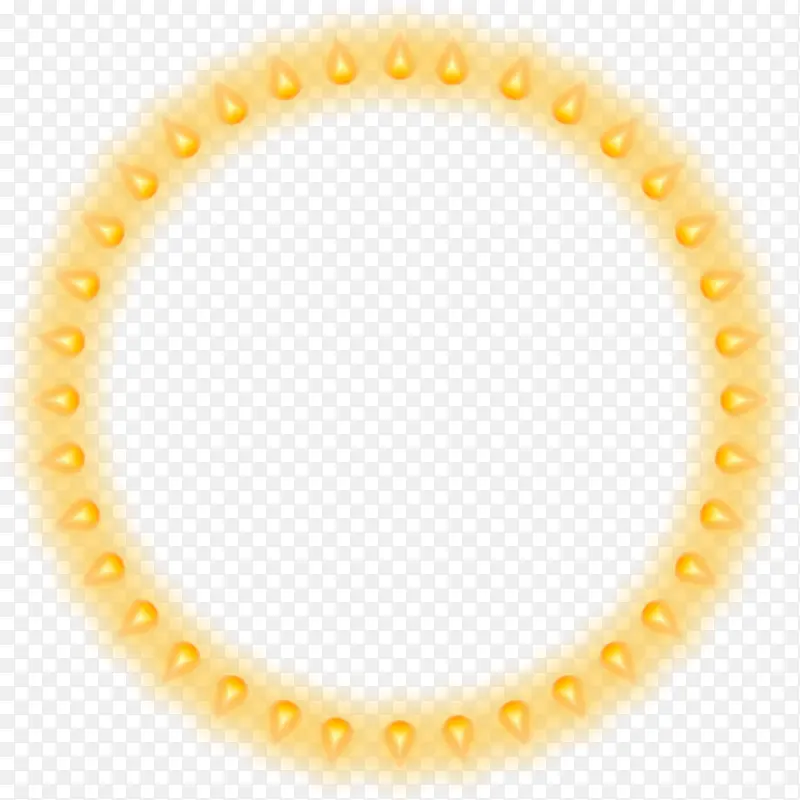 黄色光芒圆圈