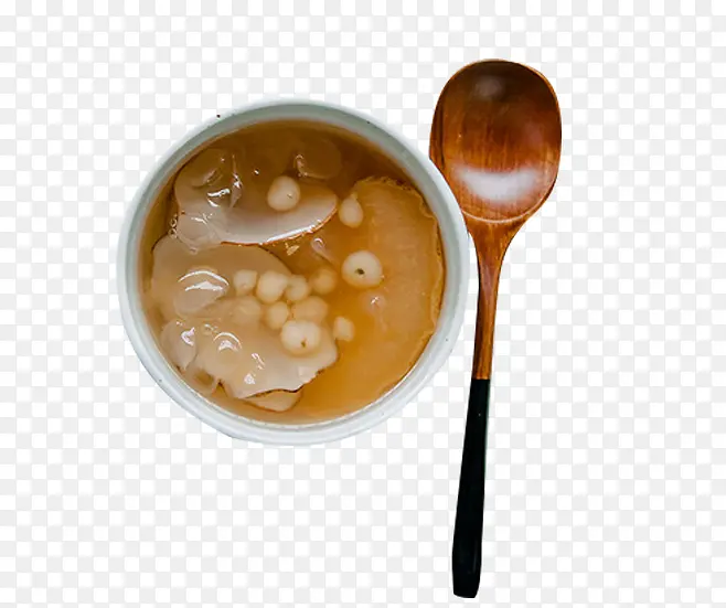 银耳莲子甜汤素材