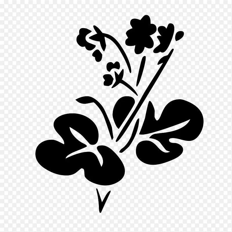 草本花复古矢量图设计