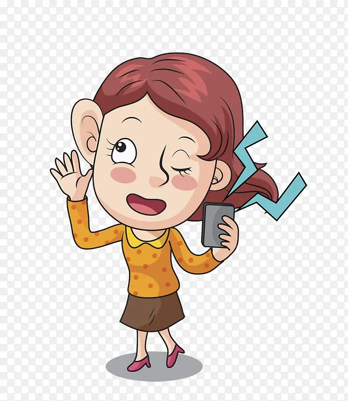 聆听的女人PNG图片素材下载_图片编号9677122-PNG素材网
