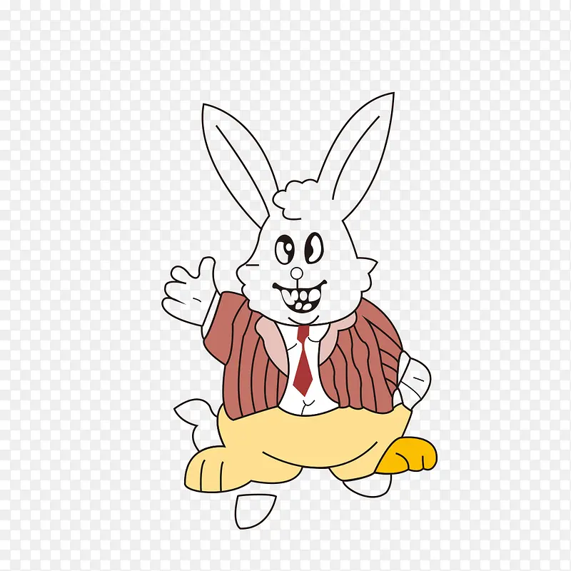 小兔子穿衣服图