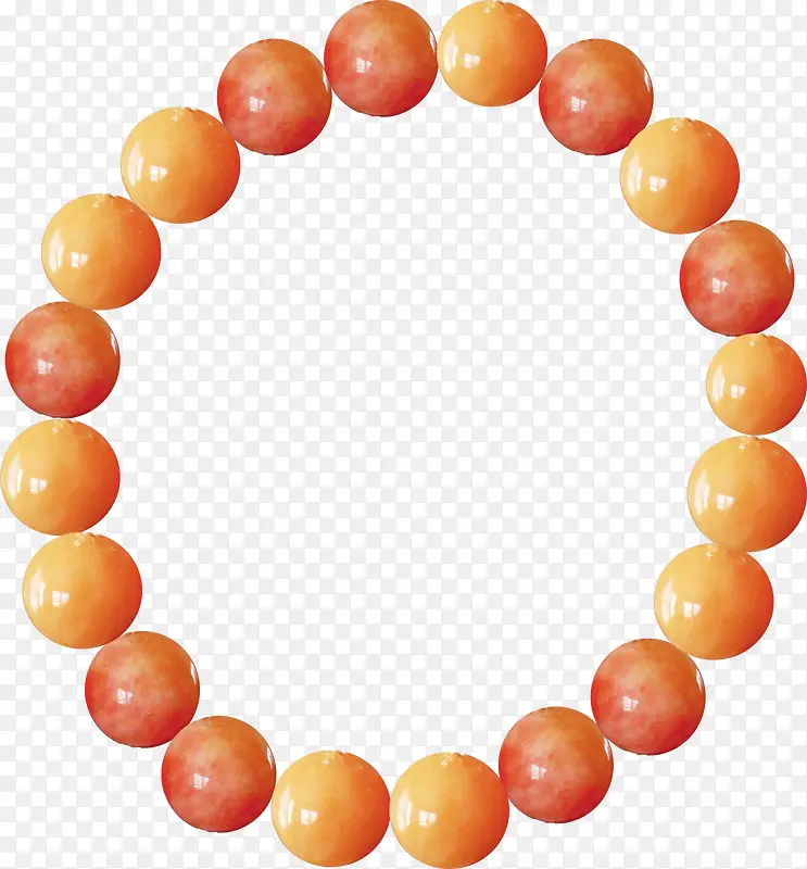 橙色珠链