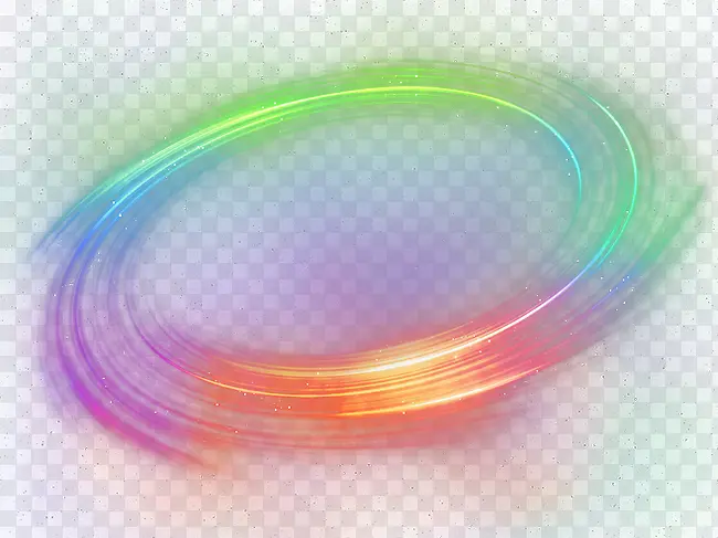 创意合成彩虹光圈光环