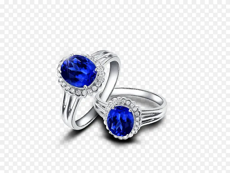 蓝色钻石戒指珠宝